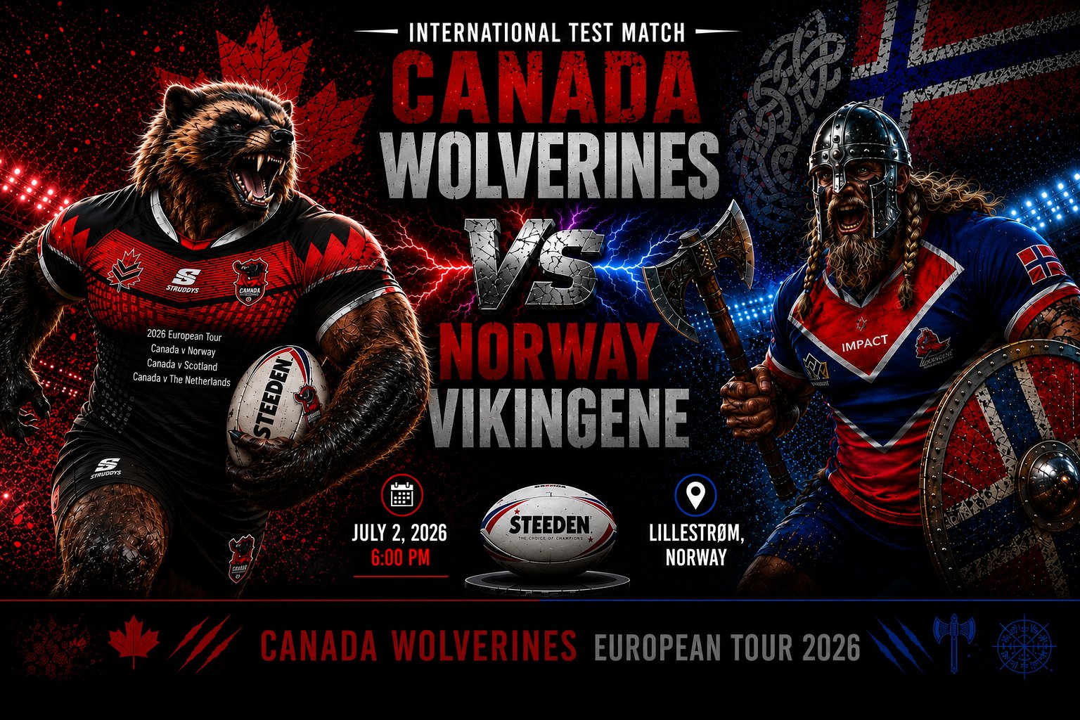 Canada Wolverines vs Norway Vikingene — July 2, 2026, Lillestrøm