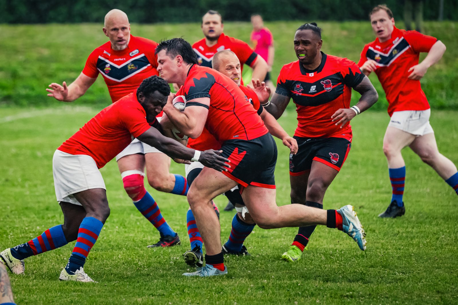 Canada Wolverines in action against Norway, Vigernesjordet Stadium