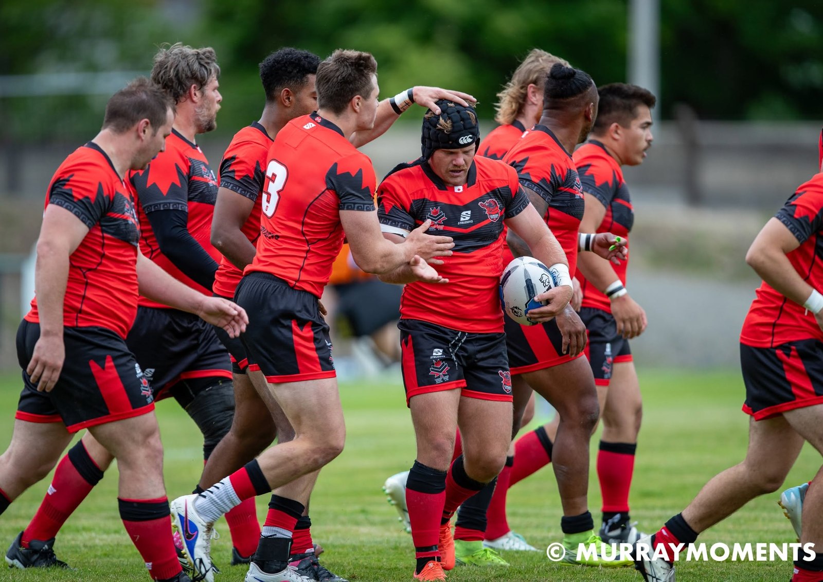 Nathan Roberts scores for Canada against Scotland, Mansfield Park, Hawick